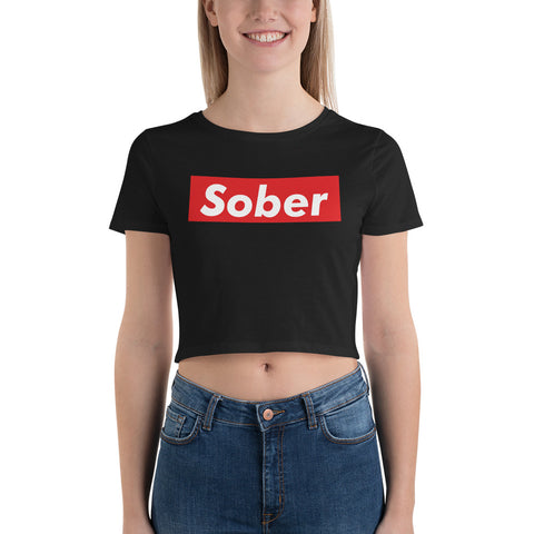 "Sober" Women’s Crop Tee