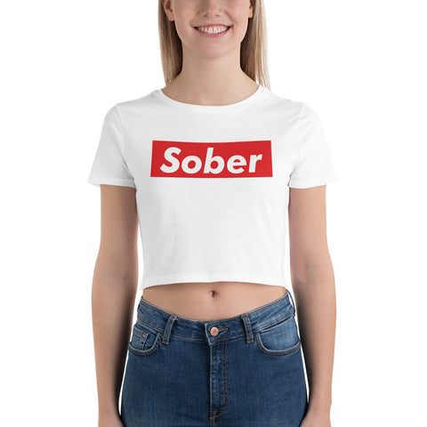 "Sober" Women’s Crop Tee